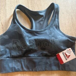 Reebok Blue Camo Sports Bra size L NWT